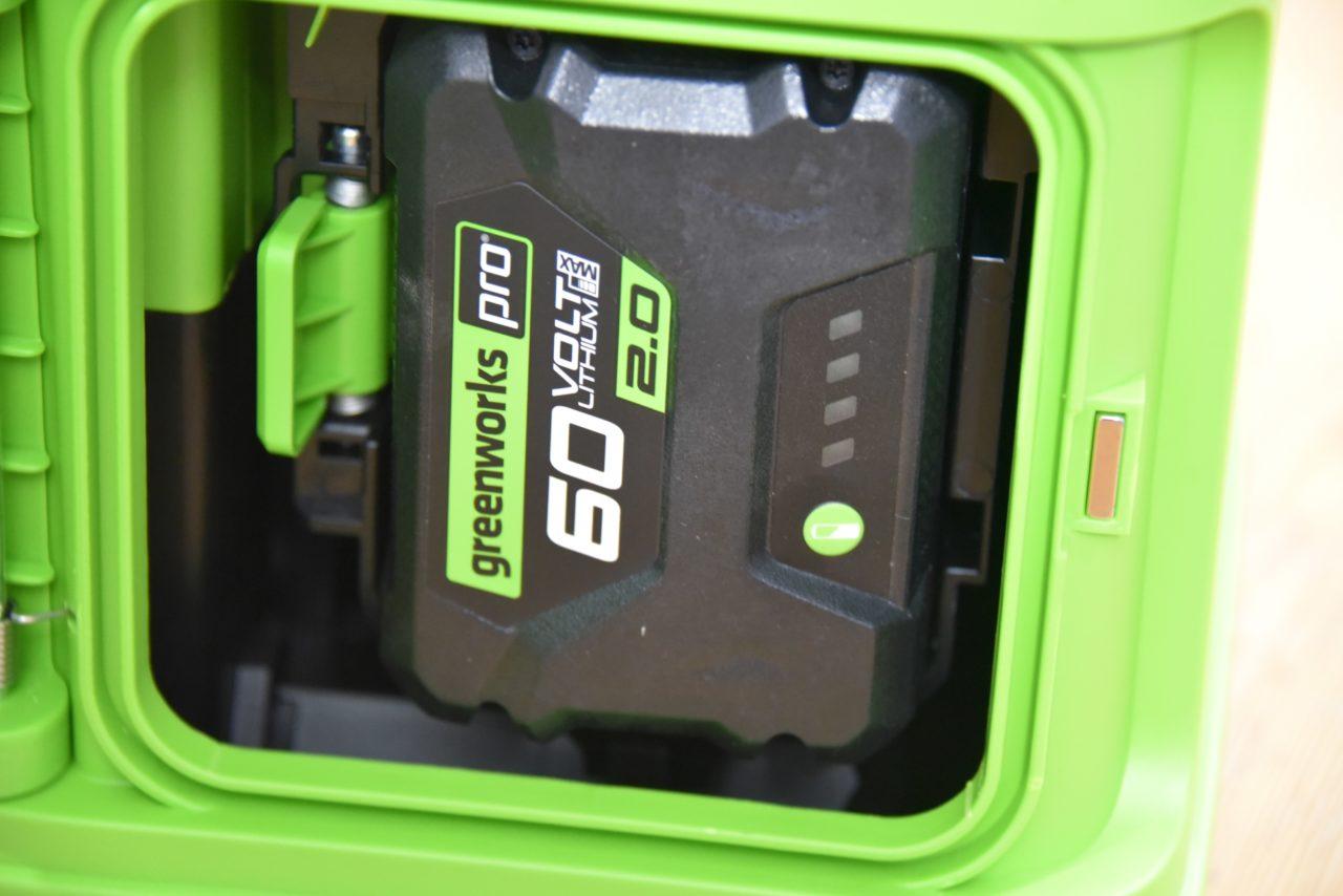 Литий-ионный аккумулятор на 60 В в мойке высокого давления Greenworks