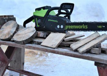 Обзор аккумуляторной цепной пилы Greenworks GD60CS40