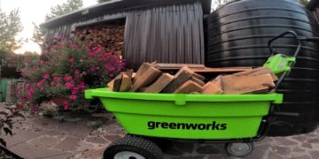 аккумуляторная самоходная тележка Greenworks G40GC