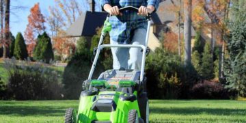 аккумуляторная газонокосилка GREENWORKS TWIN FORCE G40LM49DB