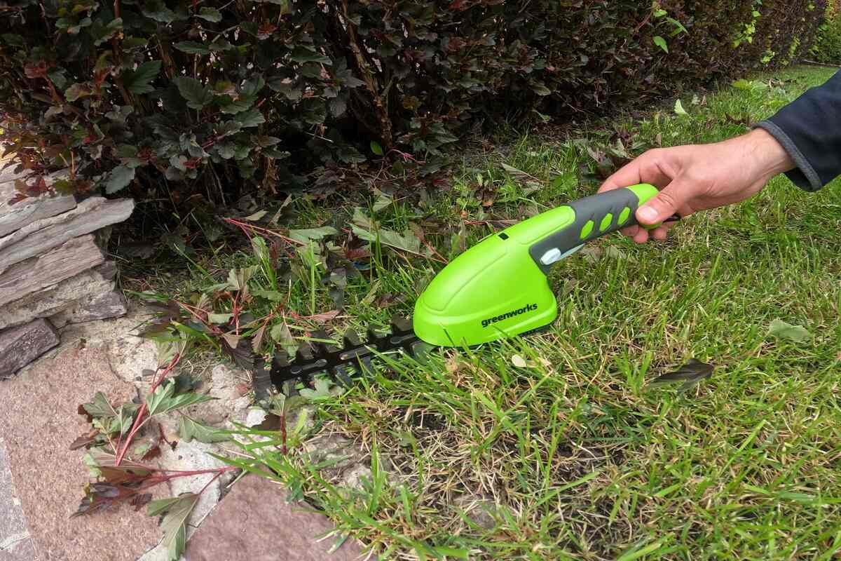 аккумуляторные садовые ножницы-кусторез Greenworks 3,6 В