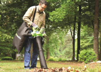 аккумуляторная воздуходувка-пылесос Greenworks GD40BVII